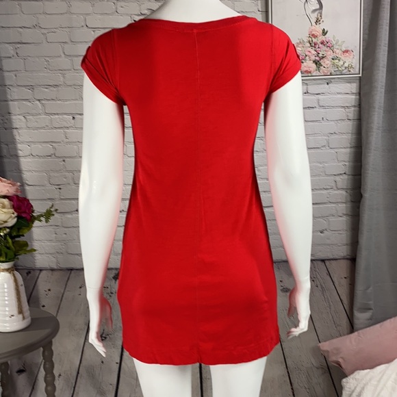 BANANA REPUBLIC Red Dress Size: Large/Petite - Picture 5 of 17